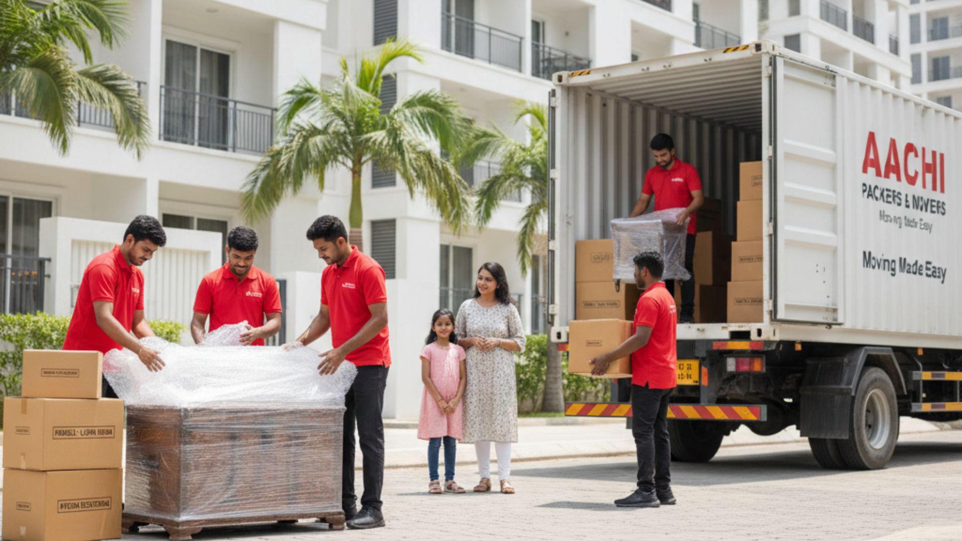 Domestic packers and movers service by Aachi