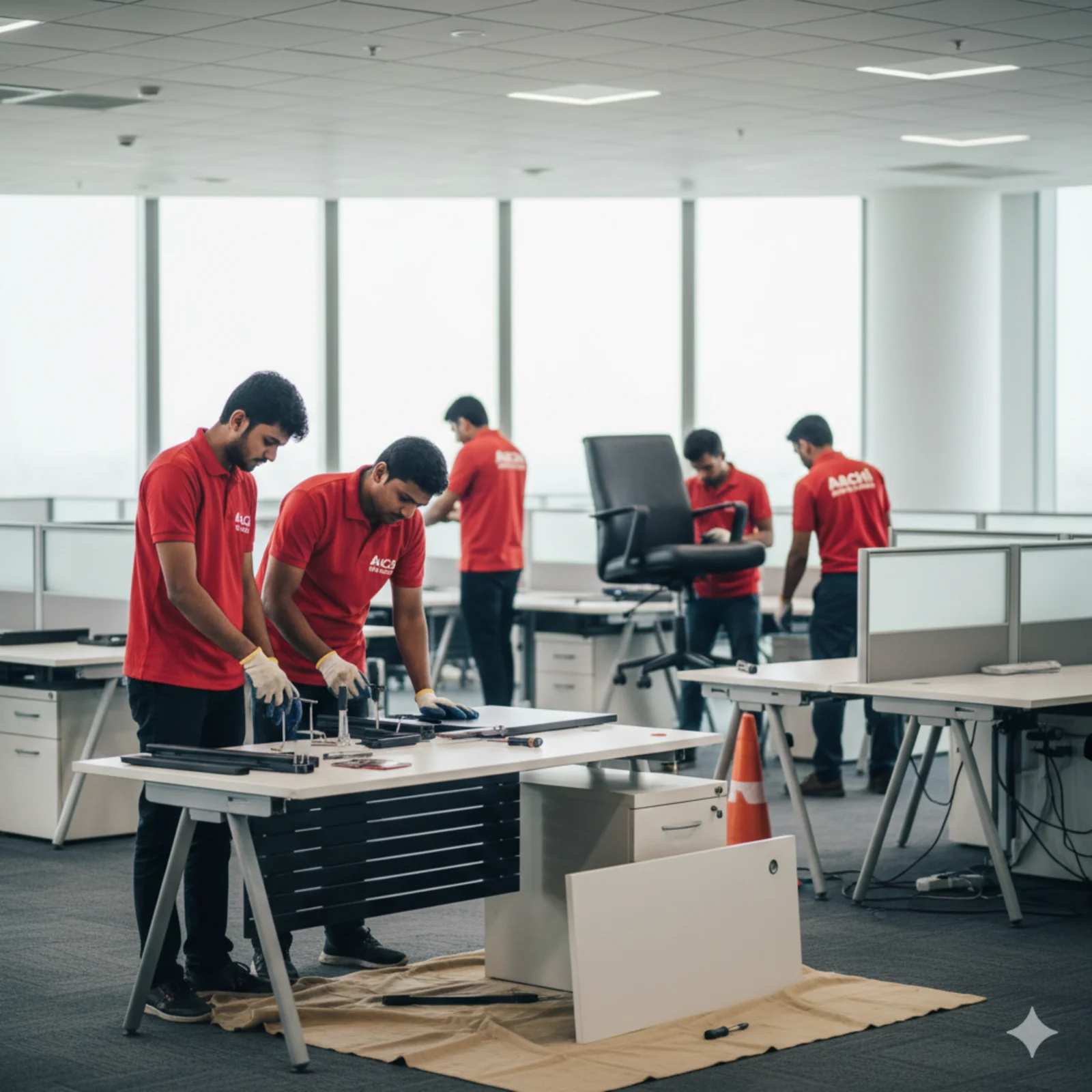 Office furniture dismantling